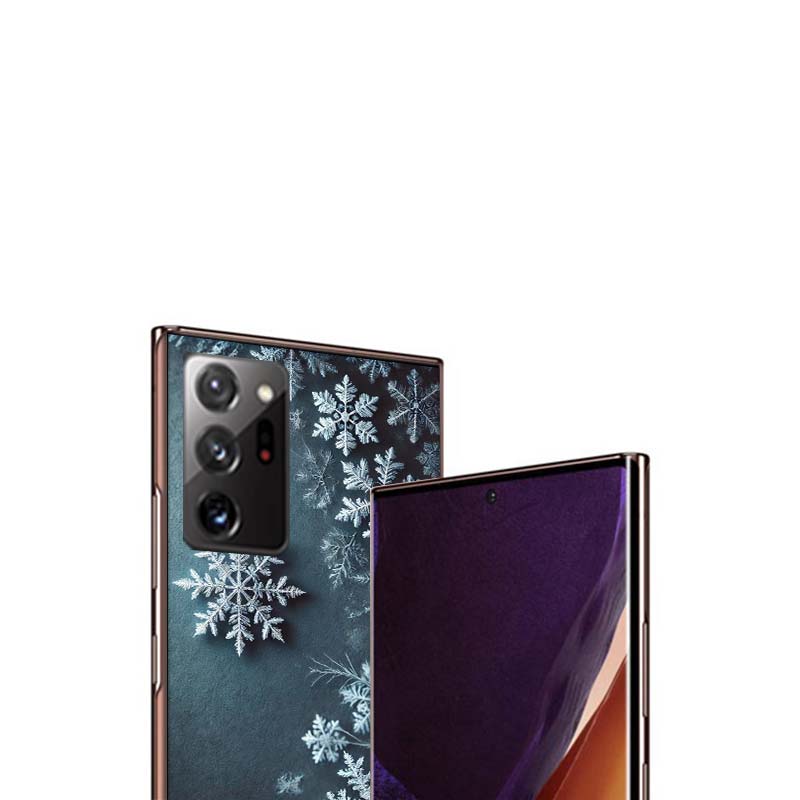 Snowflake Winter White Snow Christmas Phone Case for Samsung A55 A35 A25 A15 A07 A05S A16 A17 A26 A36 A37 A56 A57 Galaxy Note 20