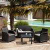 Resin Garden Furniture – Allibert by KETER – 4 People – SAN REMO – Graphite Gray