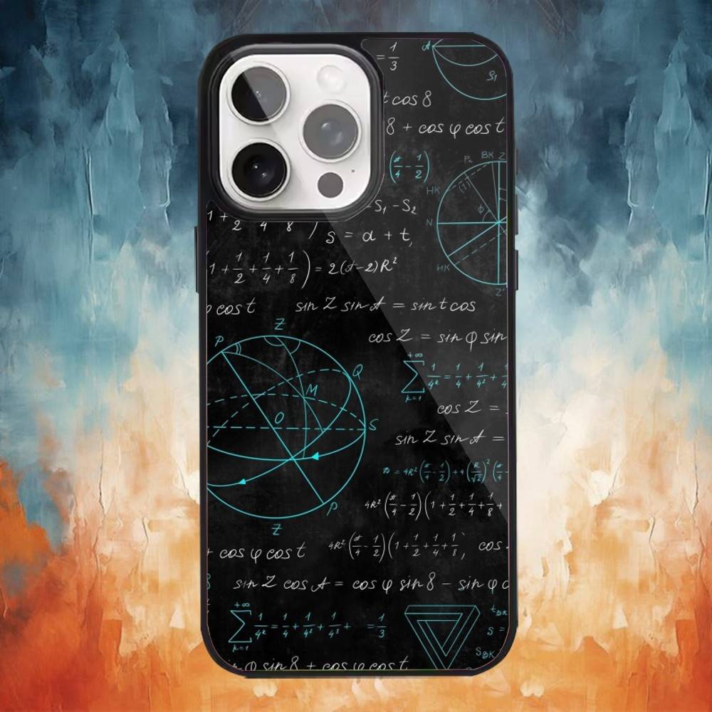 Чехол для телефона с формулами и уравнениями по физике и математике для iPhone 17,16,15,14,13,12,11,Plus,Pro,Max для магнитной беспроводной зарядки Magsafe