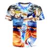 Детская футболка с 3D цифровой печатью из серии Dragon Ball для мальчиков, повседневная и удобная, с круглым вырезом и короткими рукавами