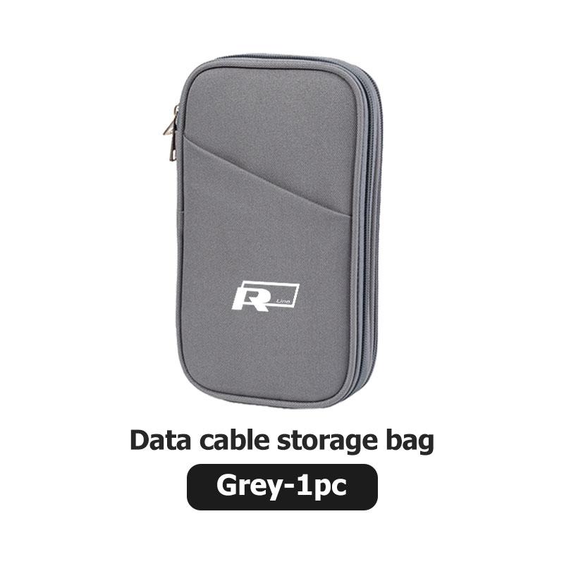 Travel Tech Organizer Bag Multi-pocket Data Cable Charger Storage Pouch For Volkswagen VW GTI Tiguan Passat B5 B6 B7 CC Jetta