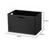 Sanka Inbox storage box L size black (width 38.9depth 26.6height 23.6cm) handles on three sides stackable stylish drawer caster compatible made Japan