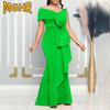 Women's Fashion Summer Spring Solid Color Print Short Sleeve V-Neck Casual Dresses