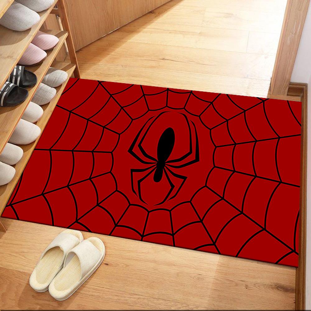 Spider Web Area Rug Design for Hallway Dormitory Bedrooms Entryway Anti-slip Rug Anime Office Decor Gift for Festivals