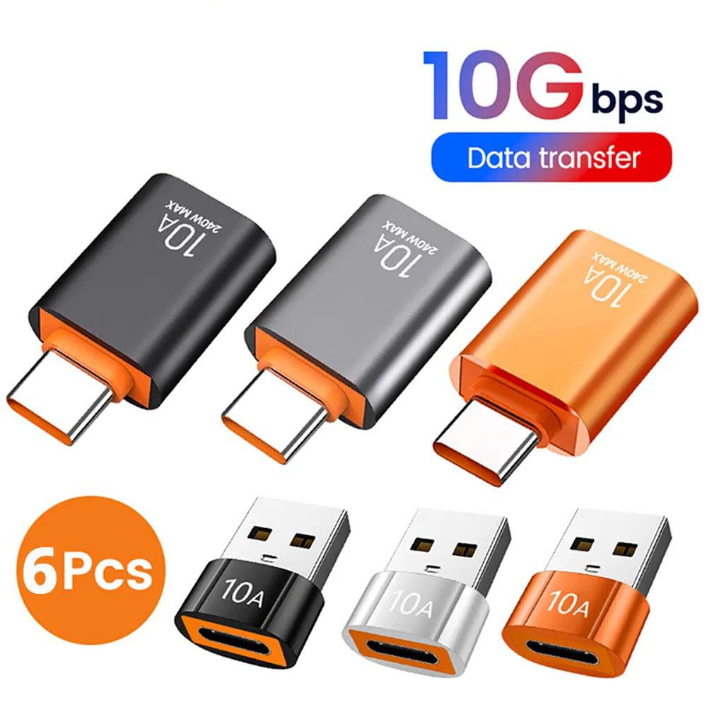 USB 3.0 Type-C Data Adapter Type C 10A OTG USB C Male To USB Female Converter For Macbook Xiaomi Samsung S20 Fast OTG Connector 3