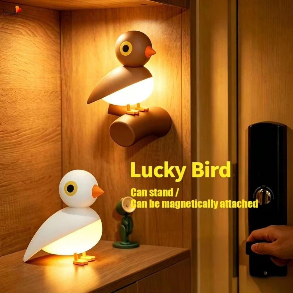 Dimmable Lucky Bird Night Light Portable Mini LED Bird Lamp Motion Sensor Night Light Nursery