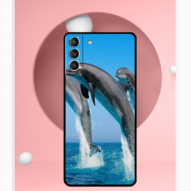 Чехол с изображением дельфина для Samsung Galaxy S23 S24 Ultra S8 S9 S10 S22 Plus Note 10 20 Ultra S20 S21 FE