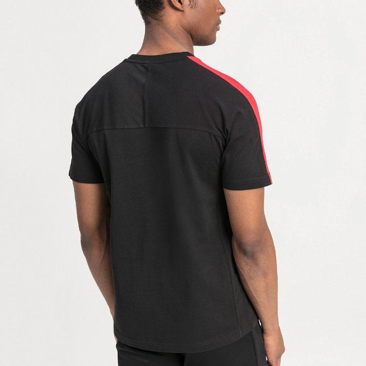 PUMA Ferrari Series Athleisure Casual Sports Splicing Round Neck Short Sleeve Black Men's 595427-02