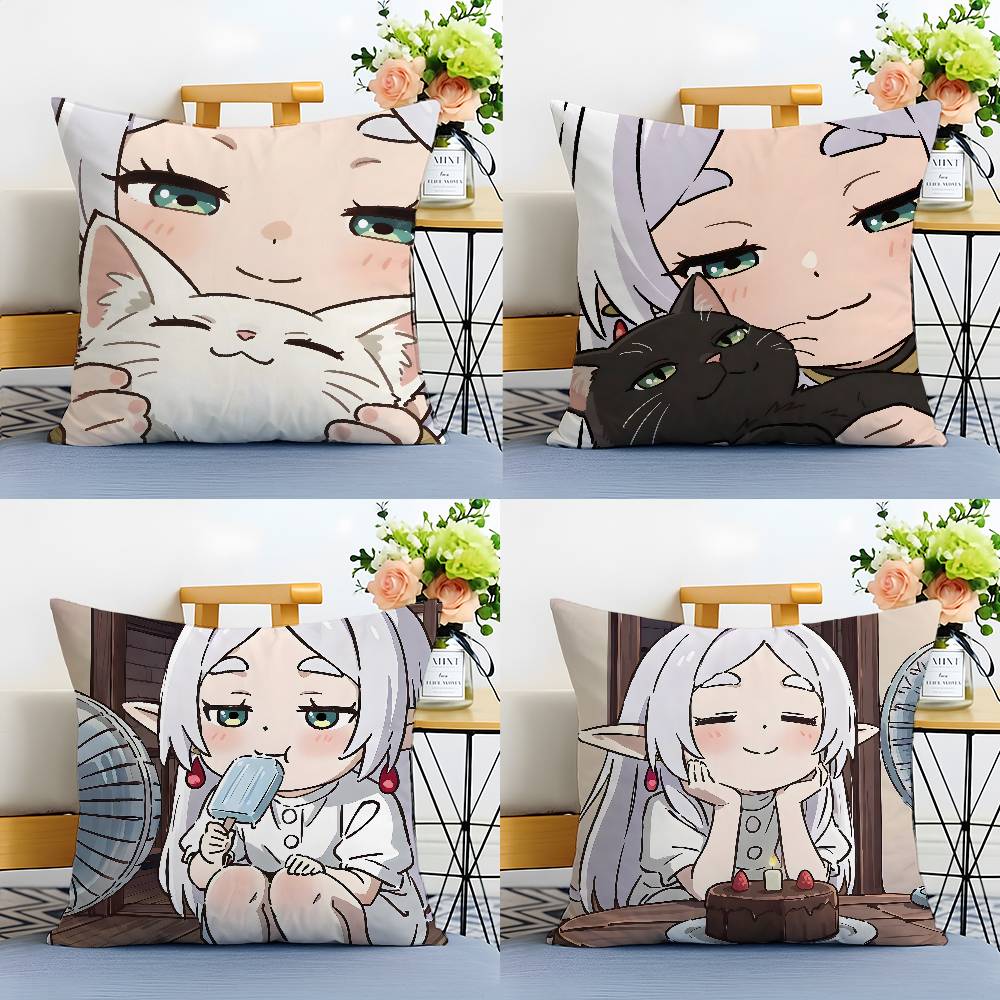 F-Фрирен, за пределами конца путешествия-MT Милая наволочка Печать Наволочка Гостиная Диван Подушка Чехол Спальня Комната Декор
