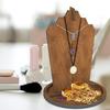 Wooden Jewelry Stand Necklace Holder Simple Installation Multi-purpose Jewelry Display Frame Necklaces Rings Organizer