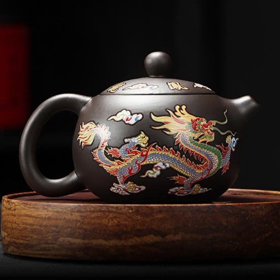 Tea Set Hand-made Dragon And Color-changing Zisha Purple Clay Teapot Phoenix Tea Kettle Premium