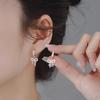 Round Bow Pendant Earrings, Simple Temperament, Niche Ear Buckle, Fashionable Versatile Light Luxury, High-end Earrings.
