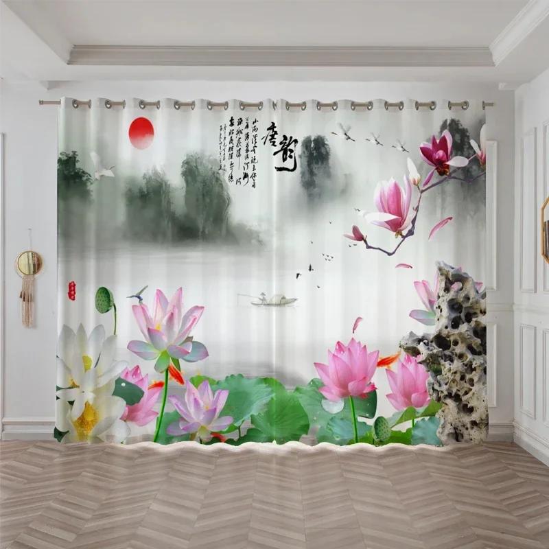 Средиземноморский маяк морская звезда плотные затемняющие шторы узор лотоса гостиная кухня занавеска для дома спальня новые шторы