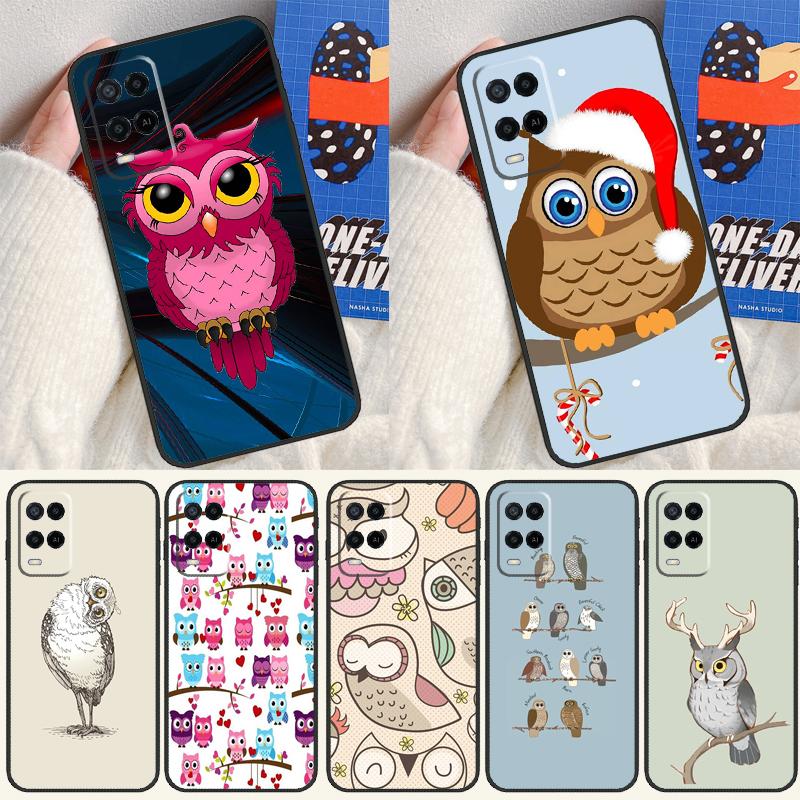 Модный Мультяшный Чехол-Сова Для Oppo A16 A76 A96 A58 A78 A98 A5 A9 A91 A15 A17 A77 A52 A72 A74 A94 A54S A57S Чехол