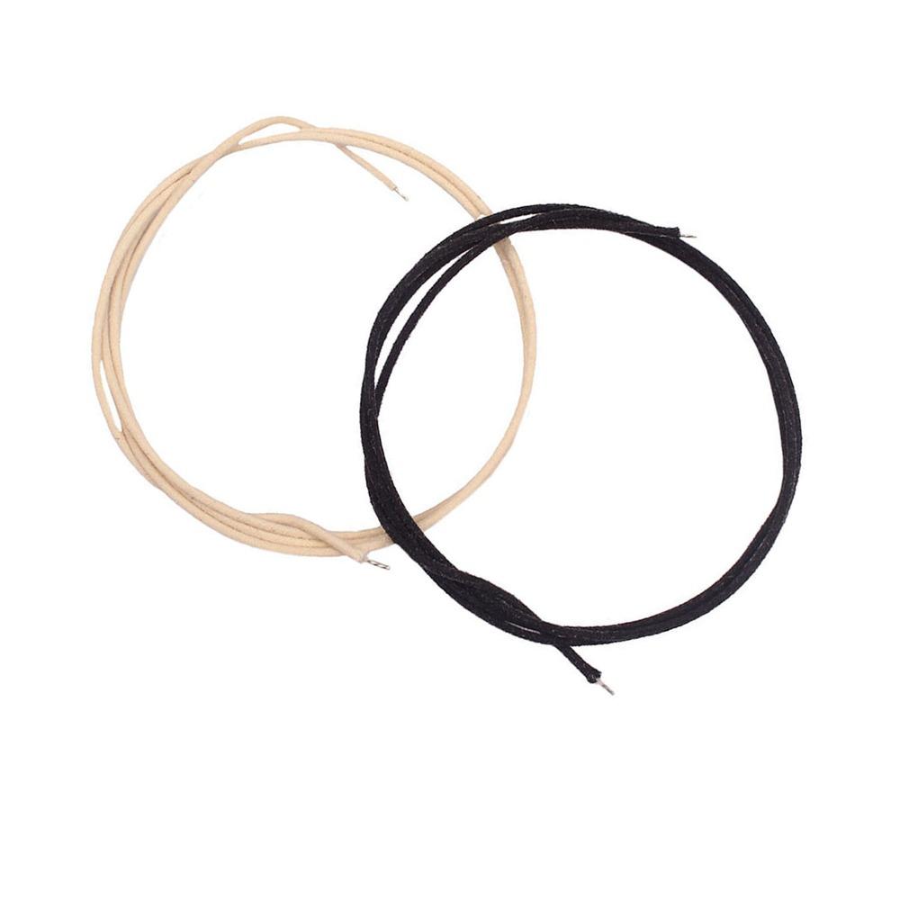 2pcs 22 AWG Cloth-Covered Guitar Wire Black And White Guitar Accessories Guitar Restoration