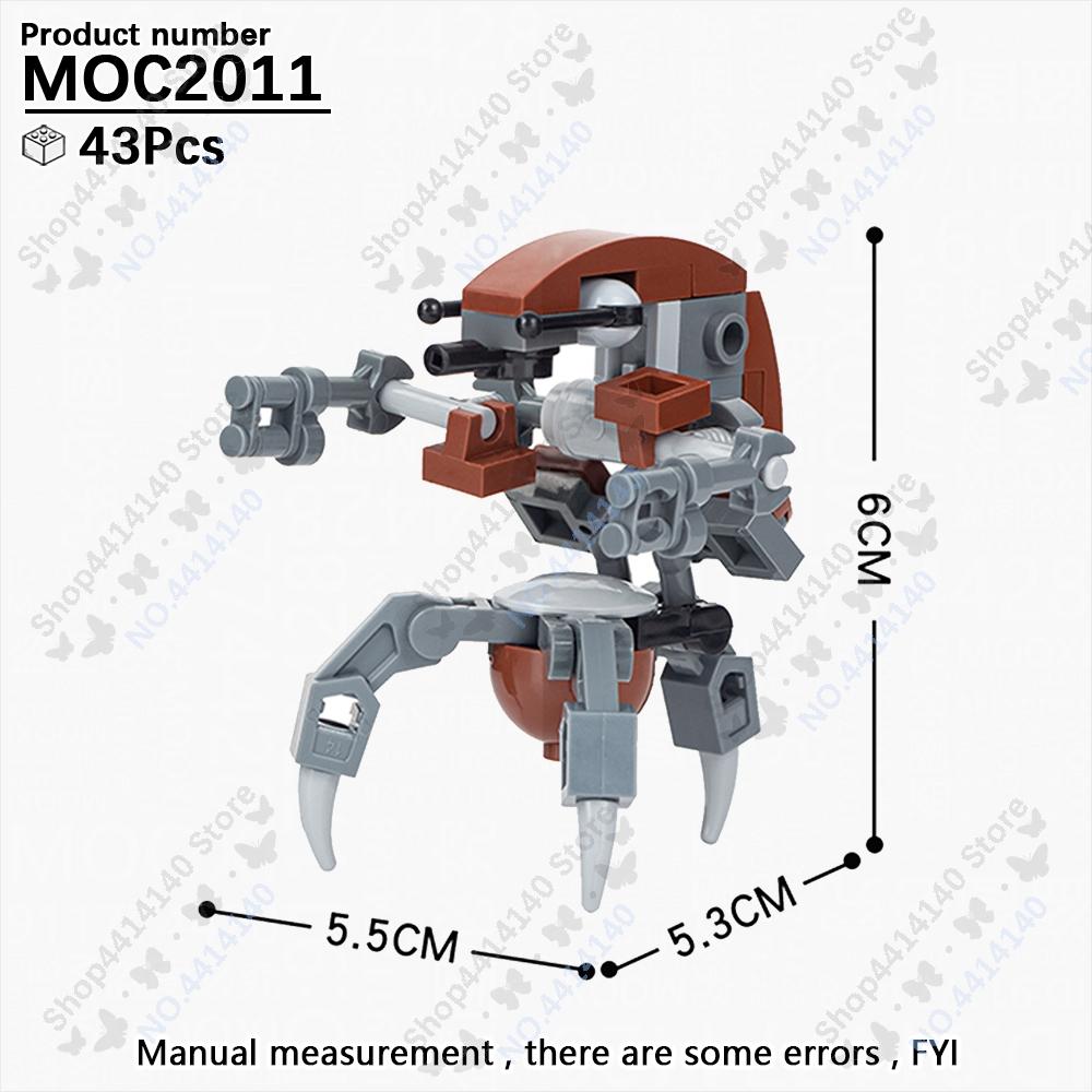 MOOXI Space Wars Movie Crab Bots Military Cannon Mercenary Model Building Block DIY Diorama Bricks For Kids Boys Montessori Toys
