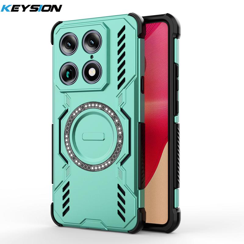 KEYSION Hollow Heat Dissipation Case for Motorola Signature 5G TPU+PC Magnetic Cooling Shockproof Phone Cover for MOTO Signature