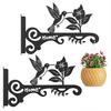 2 Pcs Metal Plant Hangers Decorative Bird Silhouette Wall Hooks Heavy Duty Plant Hanger for Hanging Flower Baskets Bird Feeders Indoor Outdoor Use