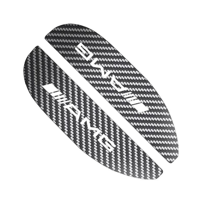 DOW5 2Pcs Car Rearview Mirror Rain Eyebrow Carbon Fiber For Mercedes Benz AMG B/C/E/S Clase A C200L GLC W166 W163 W221 Car Accesorios