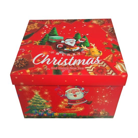 5-Layer Christmas Gift Box Explosion Gift Box with Bow Ribbon DIY Scrapbooking Surprise Container for Anniversary Festival Snacks Jewelry Creative