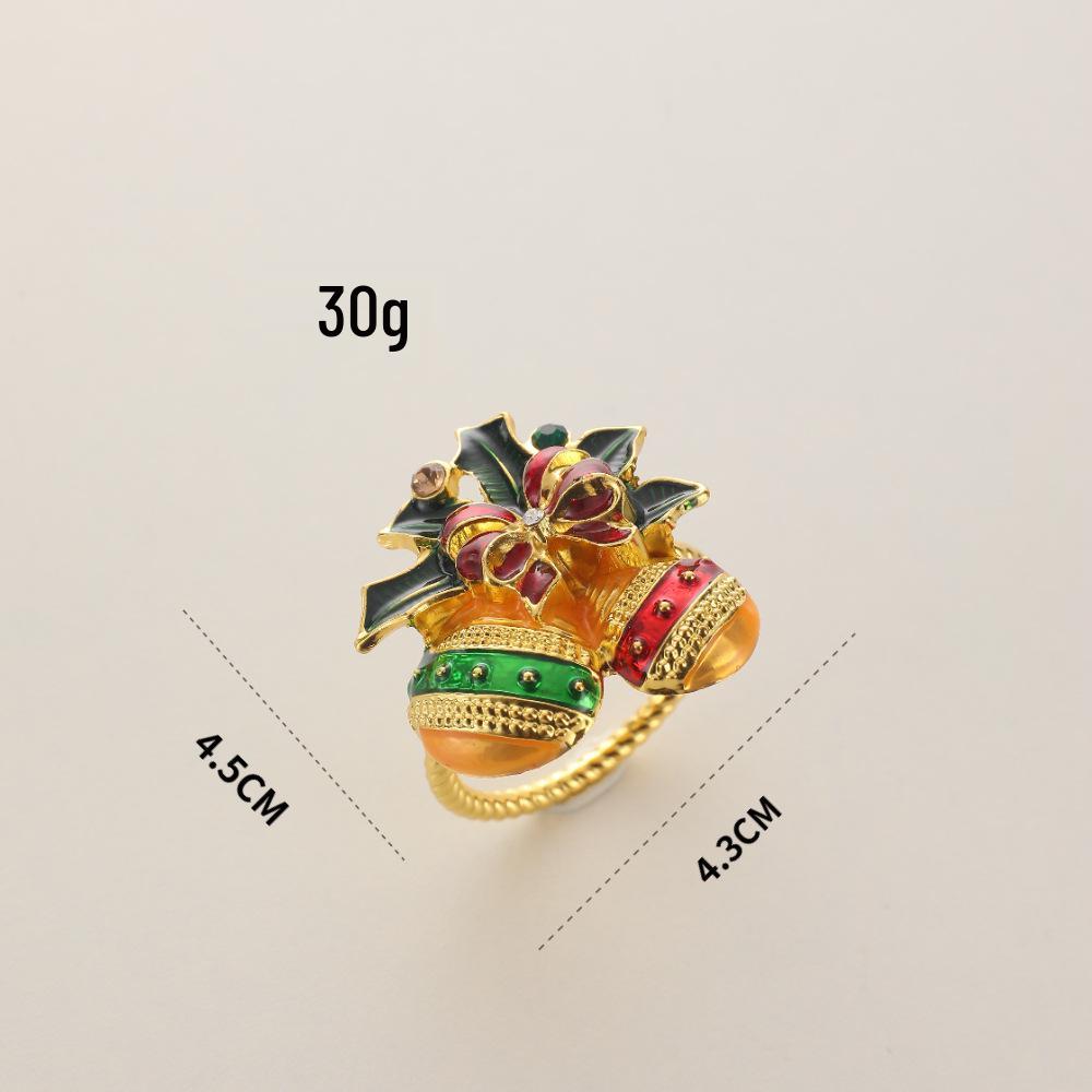 Cross-Border Christmas Napkin Rings: Tree, Reindeer, Wreath, Bells, Candy Cane, Snowflake Hotel Decorations