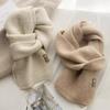 Unisex Fall Winter Scarf Knitted Thickened Solid Color Warm Soft Cozy Wide And Long Neck Protection Washable Women Men Shaw