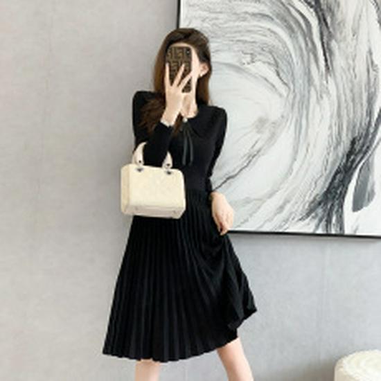 2023 Women's Autumn Embroidered Crane Knit Pullover: Slimming Long Sleeve Base Layer Top
