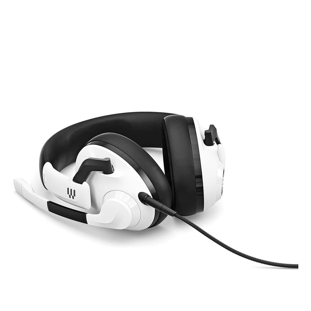 EPOS H3 Closed Acoustic Gaming Headset with Noise Cancelling Mic Plug Play Audio Around Ear Adjustable Ergonomic for Xbox White - & - - - PC, Mac,