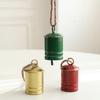 Rustic Christmas Cow with Jute Rope Bell Vintage Metal Bell Handmade Wind Chimes Wall