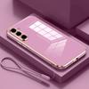 S24ultra Роскошный Покрытие Ремешок Силиконовый Чехол Для Samsung Galaxy S24 Ultra S21 S22 S23 S20 Fe Plus Note 20 10 Мягкий Чехол S24plus