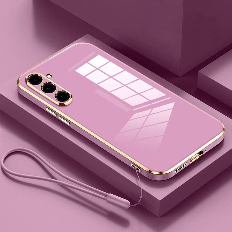 S24ultra Роскошный Покрытие Ремешок Силиконовый Чехол Для Samsung Galaxy S24 Ultra S21 S22 S23 S20 Fe Plus Note 20 10 Мягкий Чехол S24plus