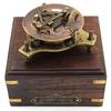 Marine WEST London  Brass Sundial Compass Nautical Decor Big Brass Triangle Sundial Compass with Adjustable Screw Legs