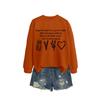 Womens Oversized Cotton Blend Hoodie Sweatshirt With Graphic Print Winter Casual Wear