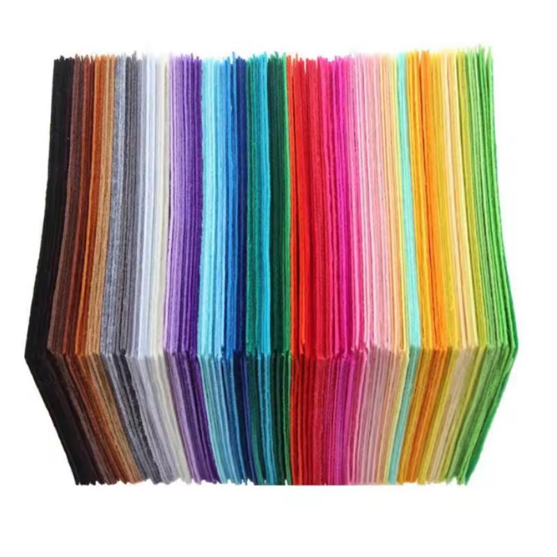20/40Pcs Soft Felt Fabric Sheet Assorted Color Patchwork Sewing DIY Craft Squares Nonwoven 1mm Thick Handmade Fabric Weaving