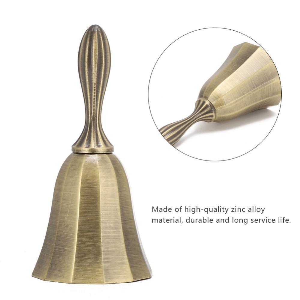 2pcs Super Loud Hand Bell Counter Vintage Style Service Bell Vintage Call Bell Reminder Home Use