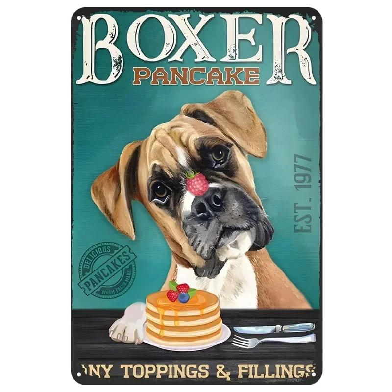 Metal Tin Signs Corgi Labrador Wall Decoration Plaque Vintage Art Poster Iron Painting for Man Cave Home Cafe Garden Club Bar