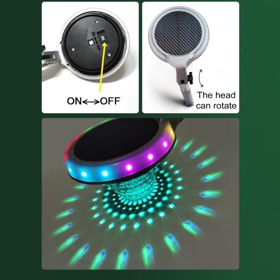 2 Pcs Solar Pathway Lights IP55 Waterproof Solar LED Lawn Lights Outdoor Color Changing Solar Garden Lights for Walkway Patio Yard Decor