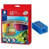Цветные карандаши Staedtler Luna - Набор из 48 ярких цветов с точилкой