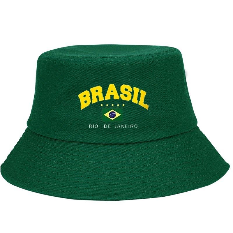 pc BRASIL Print Unisex Casual Fisherman Hat Trucker Cap with Elegant Design And Adjustable Size for Men And Women