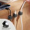 6Pcs Magnetic Cable Clip Organizer Adhesive Cable Management Clips Wire Phone USB Charger Cable Holder for Car Office Home Desktop Wall