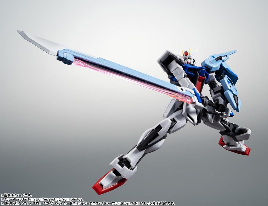TAMASHII NATIONS ROBOT SPIRITS Mobile Suit Gundam SEED Sword Striker Effect Parts Set Approximately 165mm ABS PVC Painted Movable Figure AQM/E-X02 &