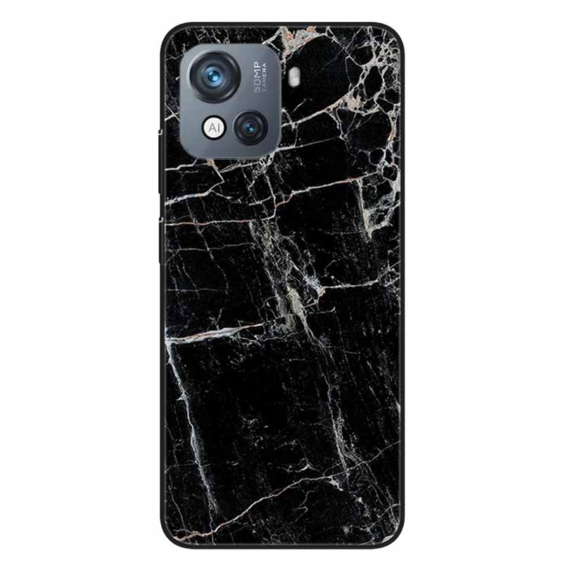 For Blackview Oscal C80 Case C 80 Marble Printing TPU Silicon Soft Phone Covers for Oscal C80 OscalC80 Back Cases Black Shells