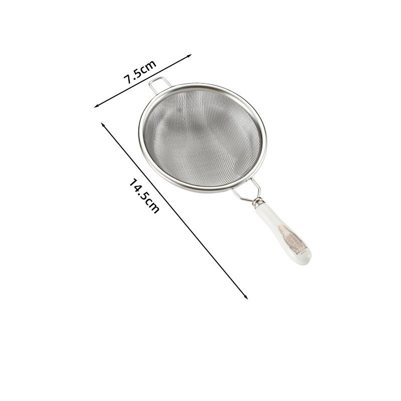 Многоразовое ситечко для заваривания чая с длинной ручкой, нержавеющая сталь, сито для листового чая, специй, кофейная сетка, фильтр, винтажная китайская чайная утварь