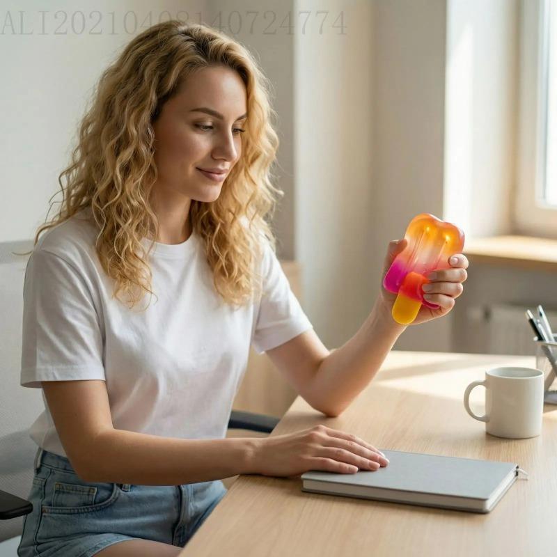 Schylling Needoh Nice Cube Сенсорный Nice-Sicle Кубик-антистресс Сжимаемый объект для концентрации для людей с СДВГ