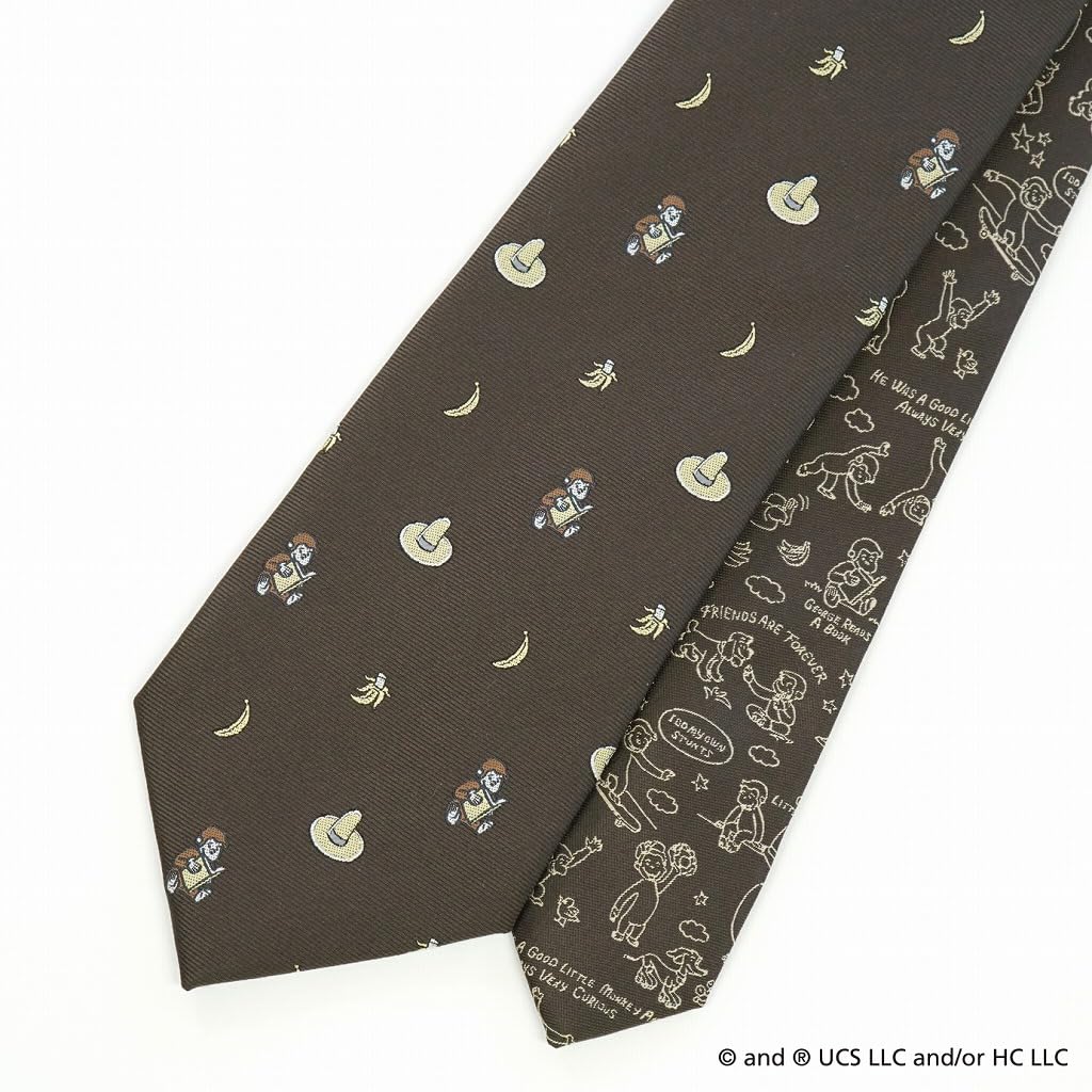 Curious George Tie UND49160 Brown, Party, Branded Tie, Character Gift