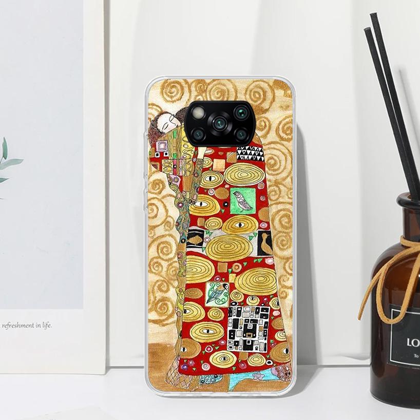 Kiss by Gustav Klimt Desig Phone Case For Xiaomi Poco X7 X6 X5 M7 M8 Pro F7 Ultra Redmi 15C 15 13C 13 12C 12 10 10C 10A Art Fund