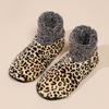 Winter Thicken Warm Chic Leopard Print Socks Indoor Non-Slip Couple socks  Christmas Gifts