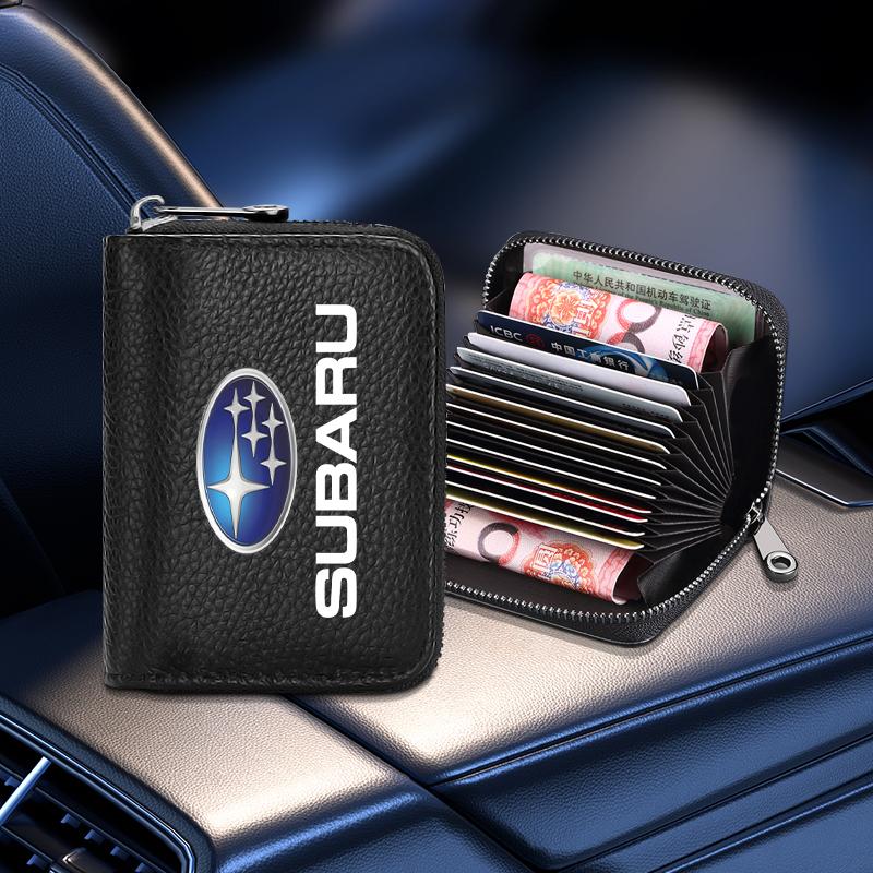 Кошелек из натуральной кожи для водительского удостоверения, ID-карты, банковских карт для Subaru Forester Impreza Outback Legacy Tribecacar WRC XV