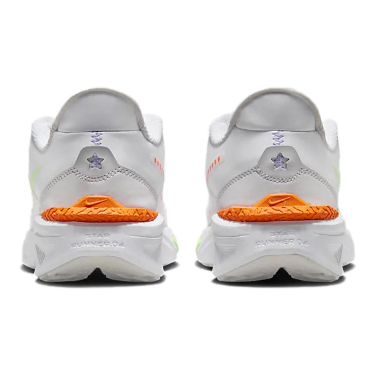 Nike Кроссовки Star Runner 4 Next Nature SE GS White Vapor Green Kids Photon-Dust Total-Orange FN4979-100
