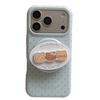 Магнитный чехол-держатель для iPhone 17/16/15/14 Pro Max с рисунком кота в горошек - Девичий дизайн